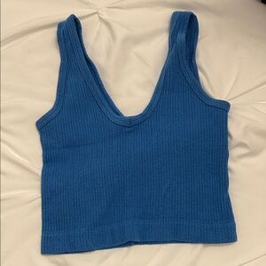 Urban Outfitters Deep Blue Ribbed Tank Top